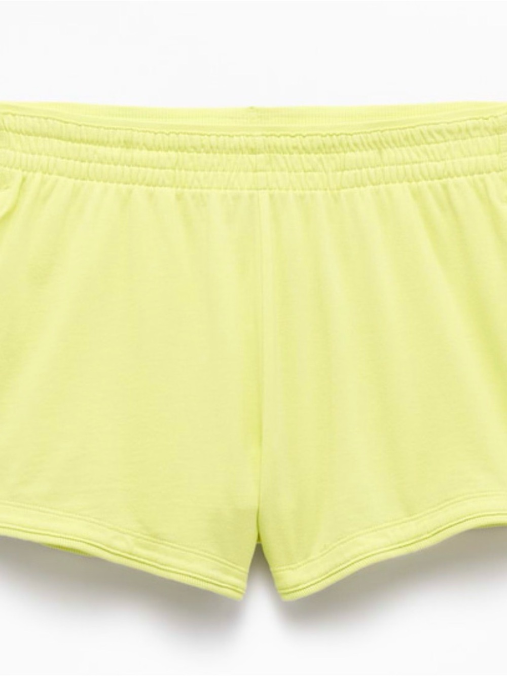 Athleta Spark Yellow Airy Cotton Terry Shorts